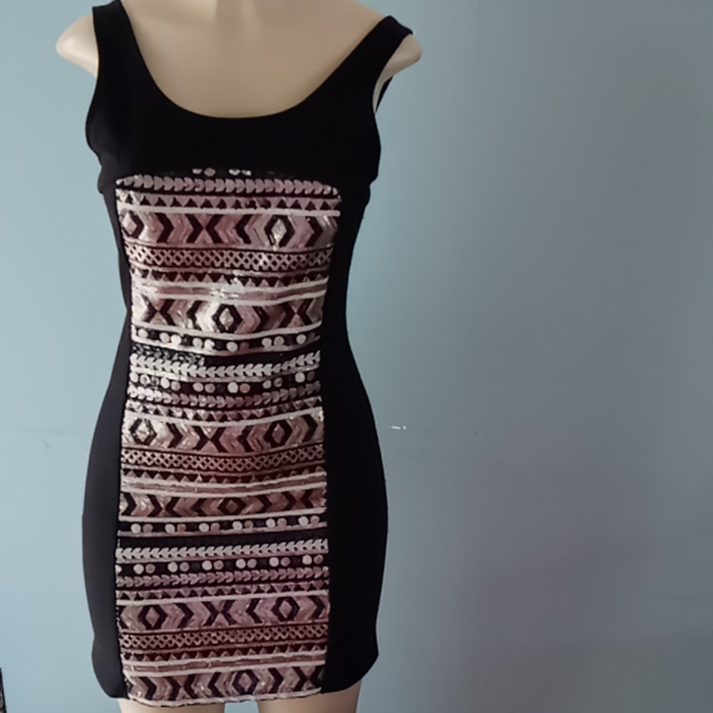 DOUBLE ZERO Sequined Mini Dress